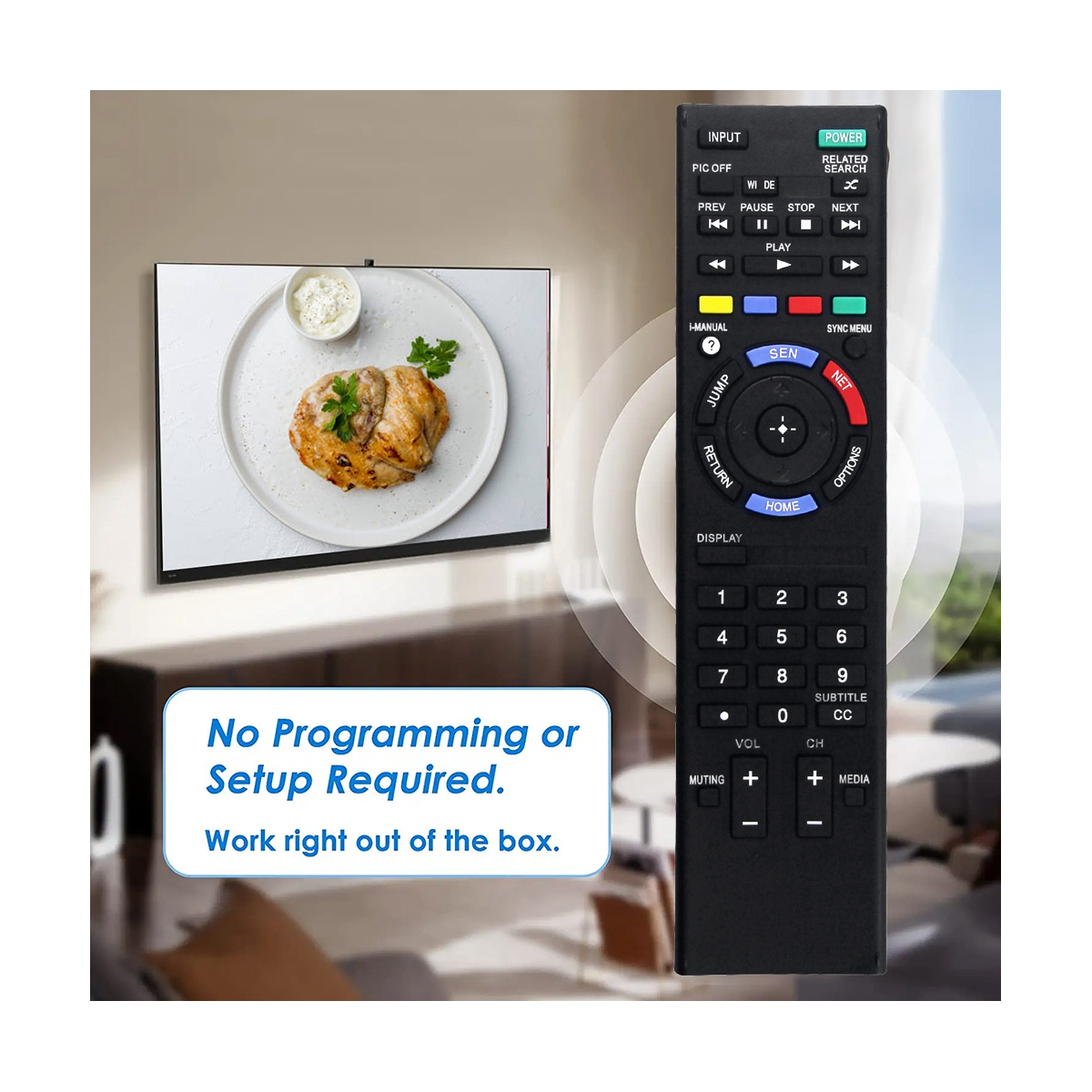 RM-YD089 zastąpić pilota do Sony TV KDL-32W600A KDL-32W650A KDL-42W650A KDL-42W651A KDL-50W700A KDL32W600A