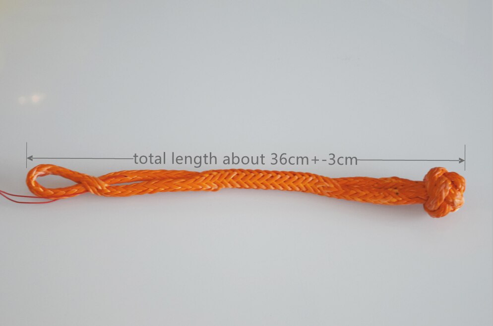 Argolla suave sintética naranja de 8mm * 80mm, grilletes de cuerda para cabrestante, grillete UHMWPE