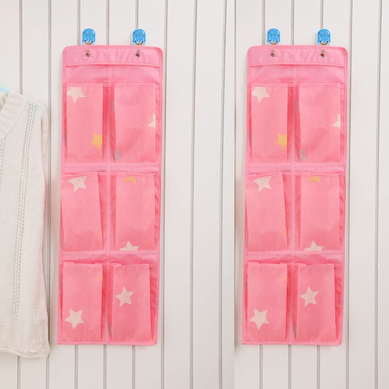 Clastyle Roze eenhoorn over de deur organizer met 5 zakken regenboog kinderkamer opknoping opslag organizer voor kinderen kleding luier speelgoed wolk kast deur opknoping plank opslag voor slaapkamer