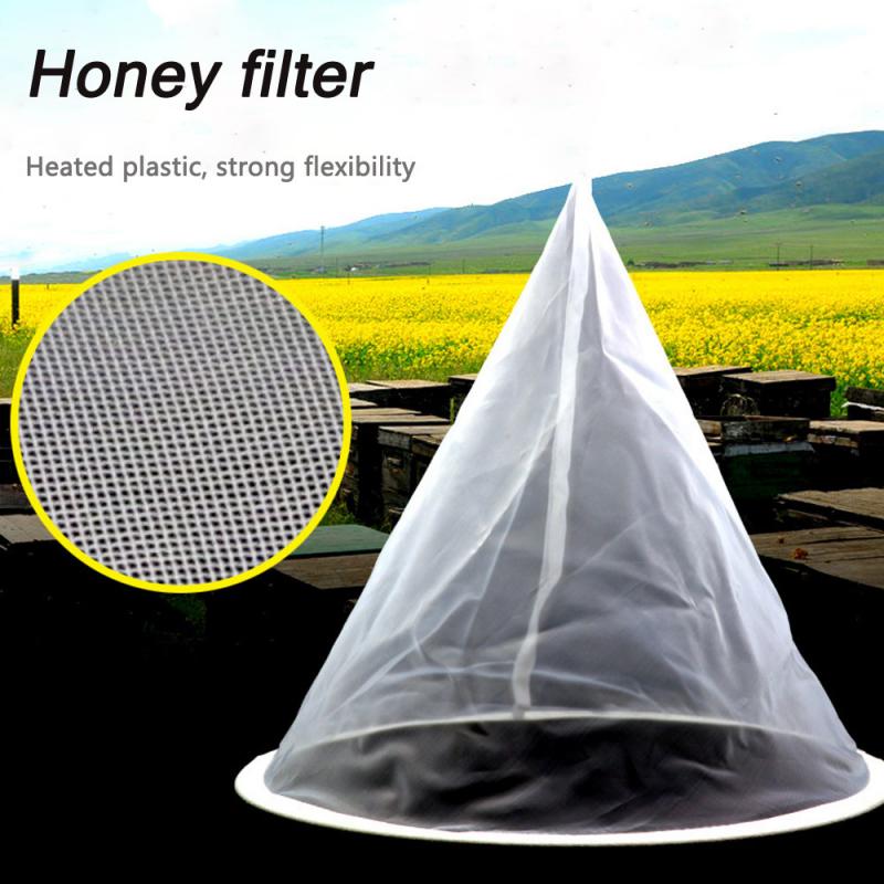 150 Honey Flow Mesh Nylon Cone-shape Strainer Filter Fiber Bee Net Knitted White Purifier beekeeper beehive tools bees 1PCS