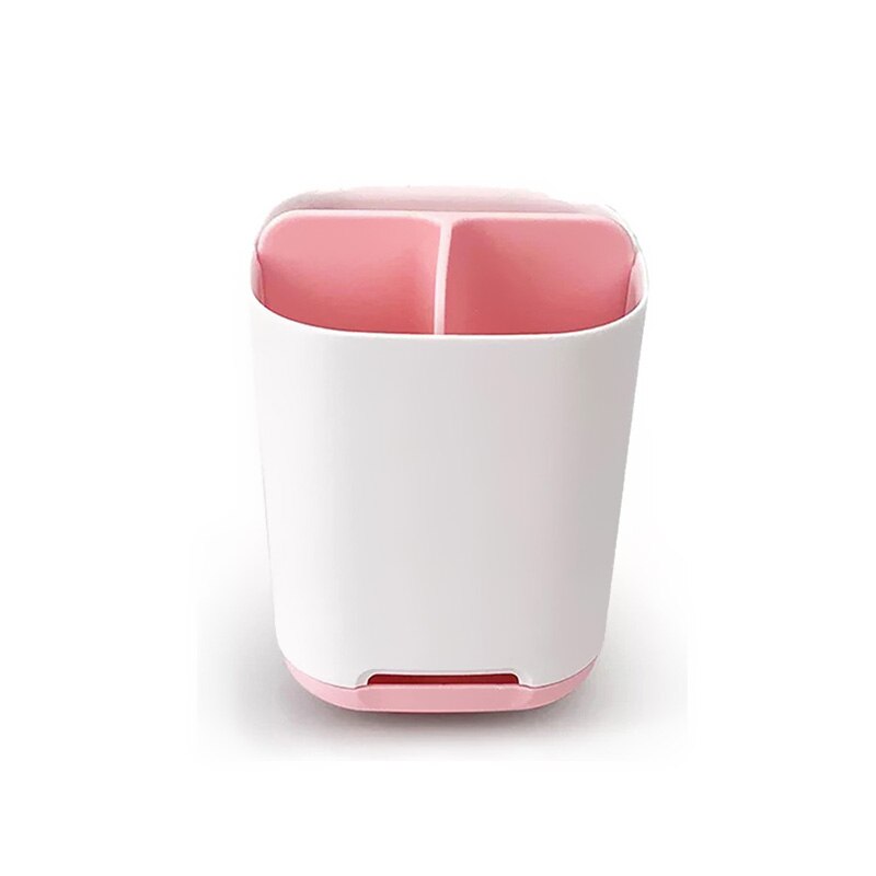 5 En 1 cepillo de dientes pasta de dientes funda, soporte brocha de maquillaje de afeitar soporte de cepillo de dientes eléctrico caja de almacenamiento para baño organizador soporte: Pink M