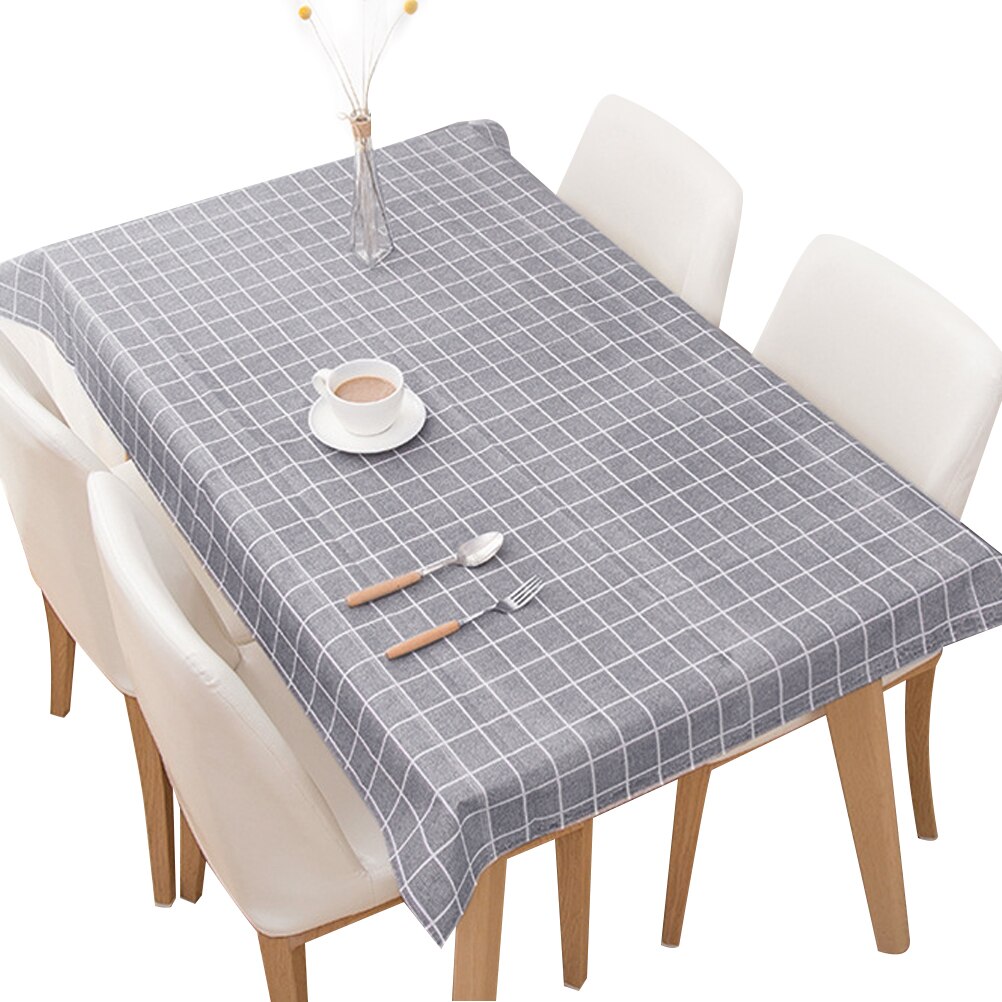 PVC Tafelkleed Plaid Patroon Olie-Proof Waterdichte Tafel Dekken voor Decoratieve Keuken Buffet Dining Bureau Party Wedding Decor: Grey