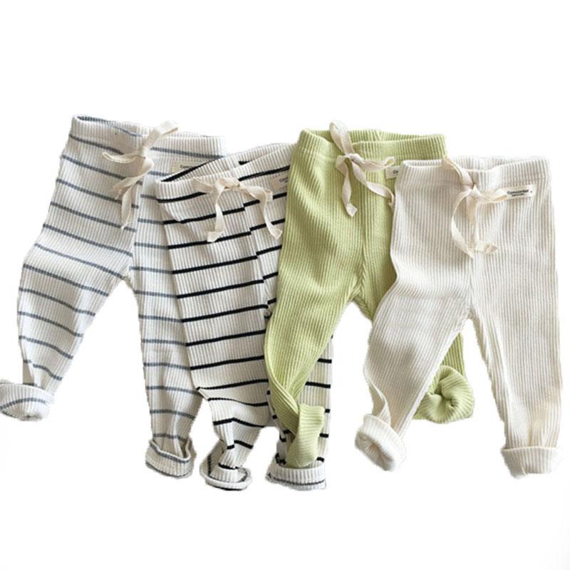 Lente En Herfst Baby Geribbelde Leggings Jongens Meisjes Katoen Grote Pp Broek Baby Casual Broek