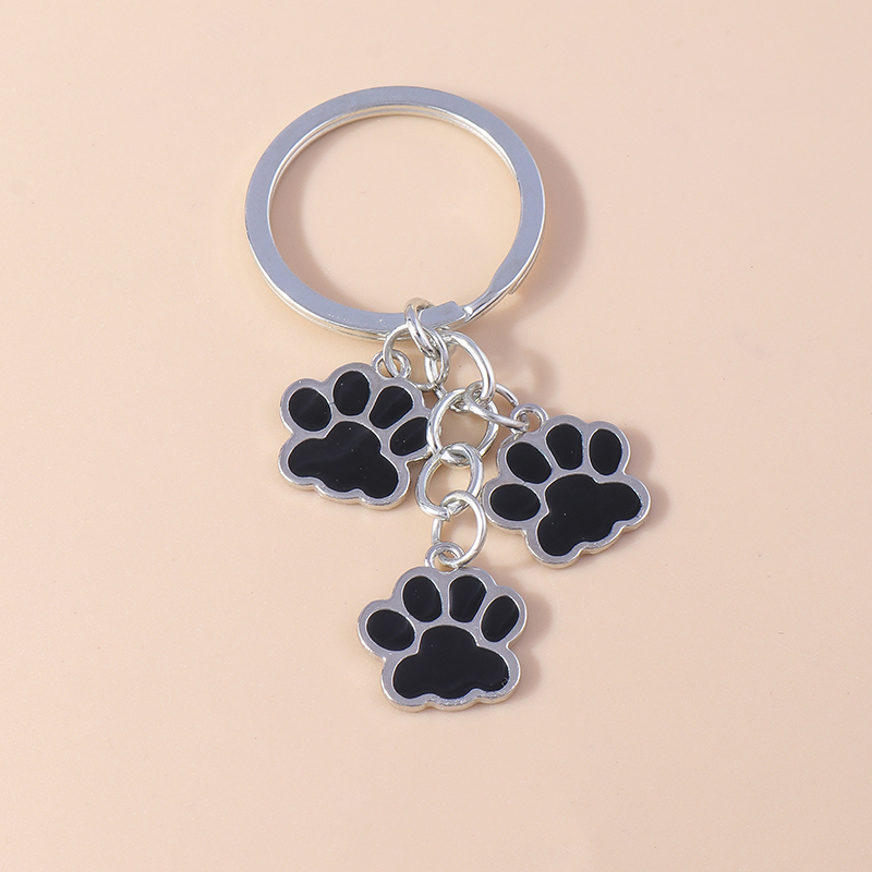 Portachiavi con libellule smaltate carine portachiavi con impronta di gatto portachiavi per auto per donna ciondoli per borsetta per ragazze regali di gioielli DIIY