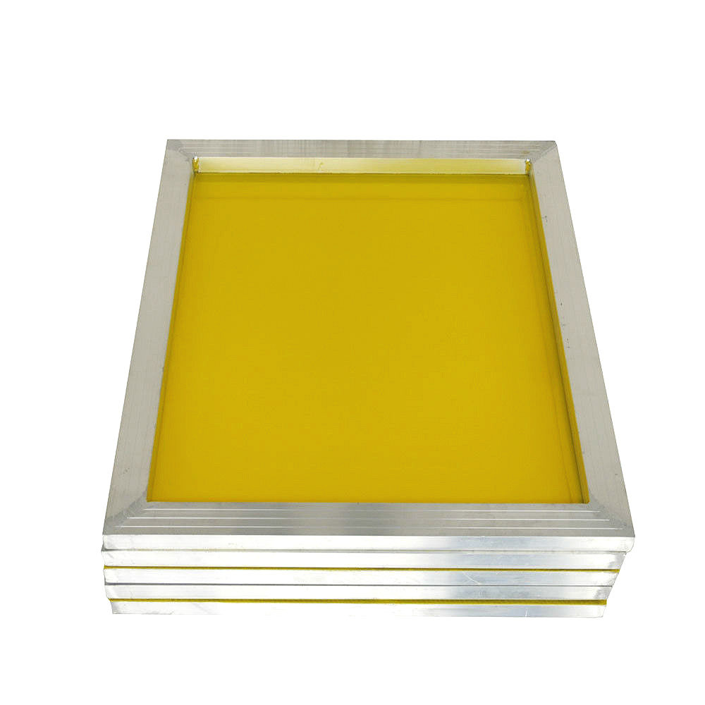 Aluminium 43*31cm Screen Printing Frame Stretched With White 120T Silk Print Polyester Yellow Mesh for Printed Circuit Board