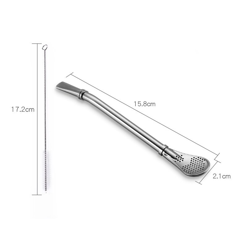 Cuchara de paja para beber de acero inoxidable, 1 piezas, Color Argentina Mate, coctelera para té Mate, Cocina, Bar,
