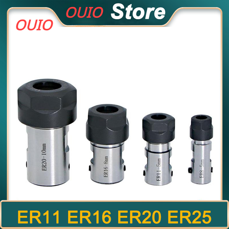 OUIO ER8 ER11 ER16 ER20 ER25 Portabrocas husillo eje del Motor varilla de extensión husillo juego de herramientas varilla del husillo 4mm 5mm 6mm 8mm