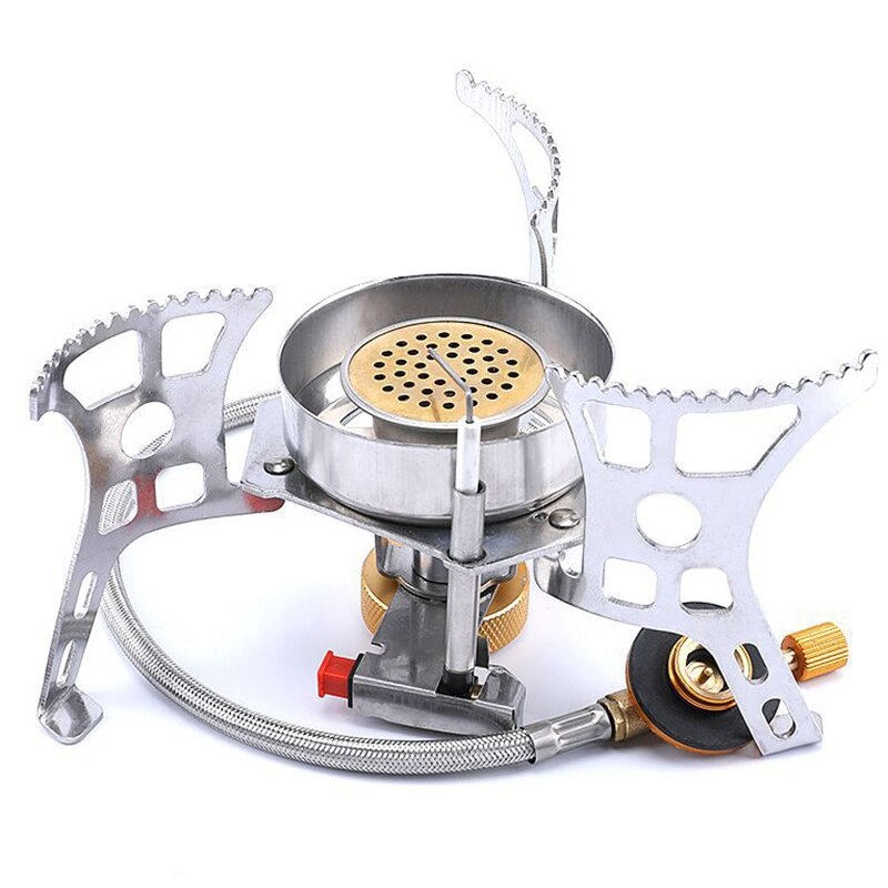 Wind Proof Camping Herd mit Elektronische Zündung Tragbare Gasherd Picknick Herd Ultraleicht Outdoor Camping Picknick: Default Title