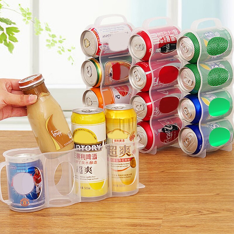 Fridge Drink Bottle Holder Beer Soda Coke Drink Can Storage Box Fridge Refrigeration Organizer Kitchen Durable Food Container