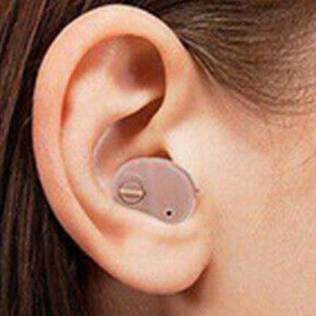 Mini audífono pequeño y ligero para ancianos y adultos, amplificador de sonido Invisible, 2 piezas
