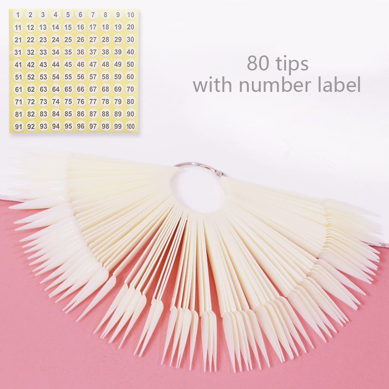 80/50/20 stücke Nagel Display Sticks Nagel Swatch Falsche Nagel Tipps Nagel Gel Polnisch Praxis Klar Display Board für Nail art Werkzeuge: Sand Braun
