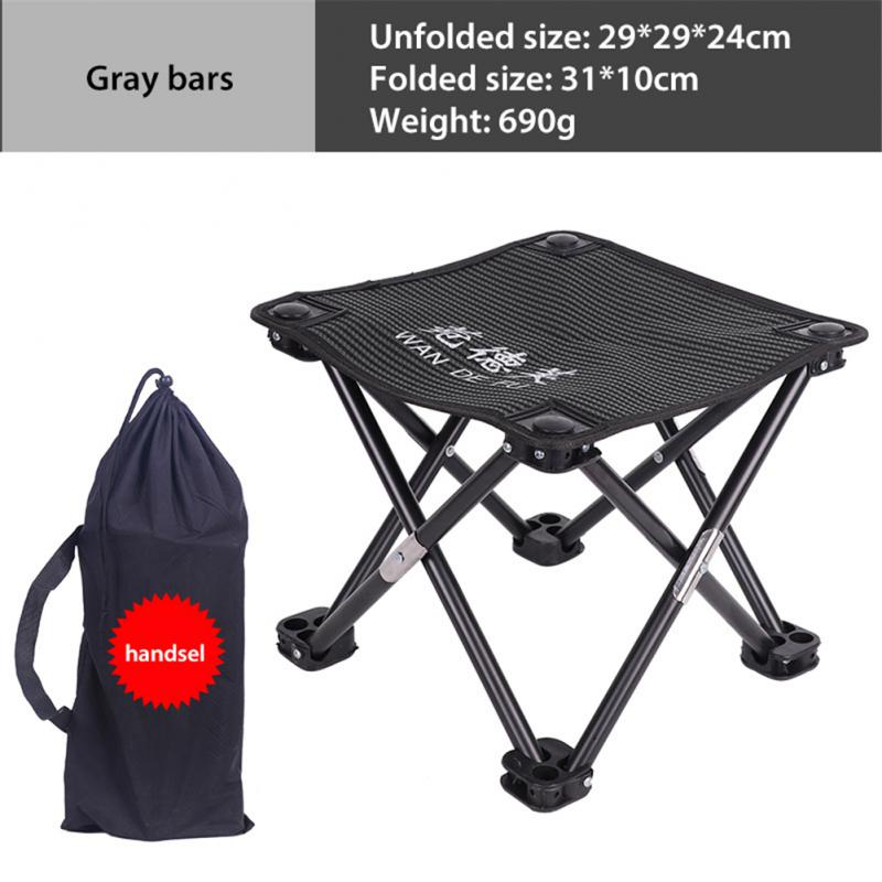 Chaise de pêche Maza, capacité de charge de 150kg, résistante à l&#39;usure, Camping en plein air, pliante, Ultra légère, Art, croquis, tabouret carré, Portable: 03
