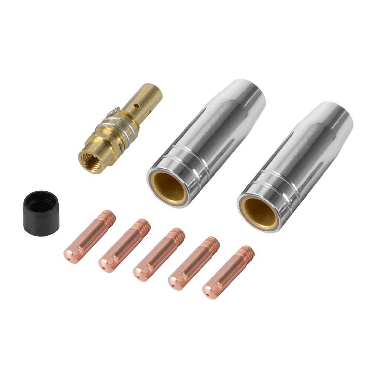 Puntas de contacto de boquilla de soldadura, juego de soporte de conector de Gas M6, Mig/Mag, 15Ak, 0,8x25mm, Ad068 +, 9 unids/set por juego