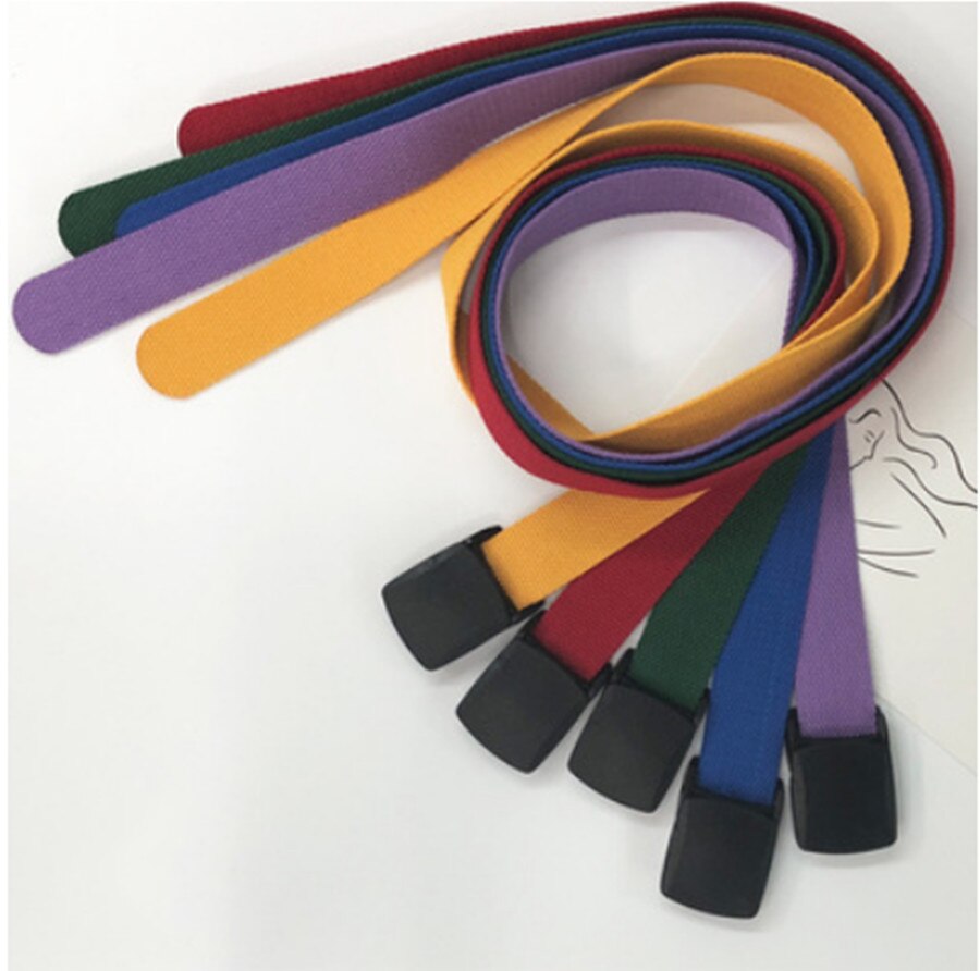 Lærred bælte unisex vævning solid mænd og kvinder slik farvet tape