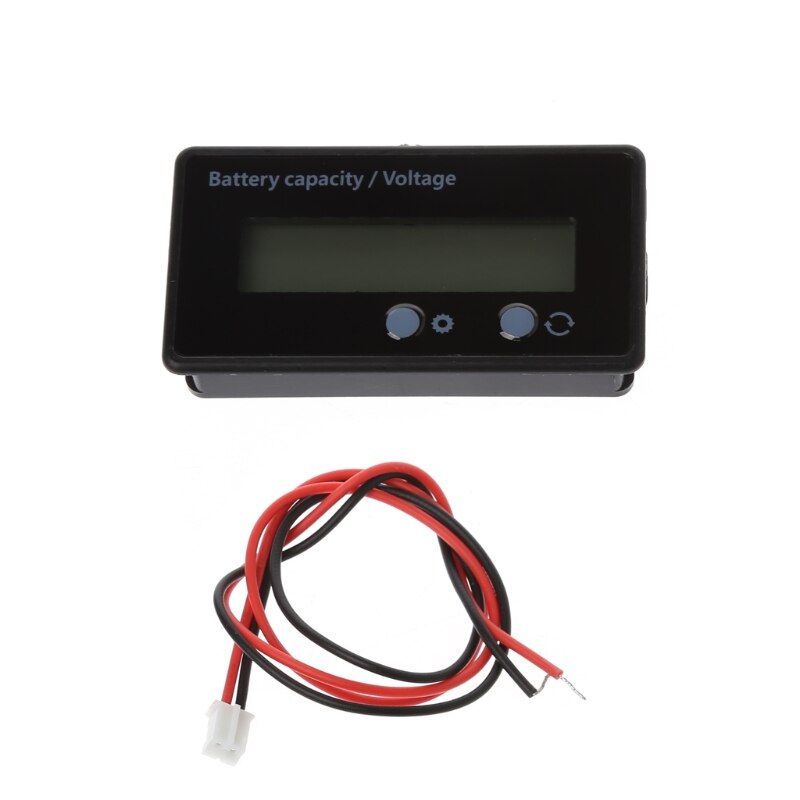 Indicador de capacidad de batería de litio de plomo ácido LCD, voltímetro, probador de voltaje, 8-70V