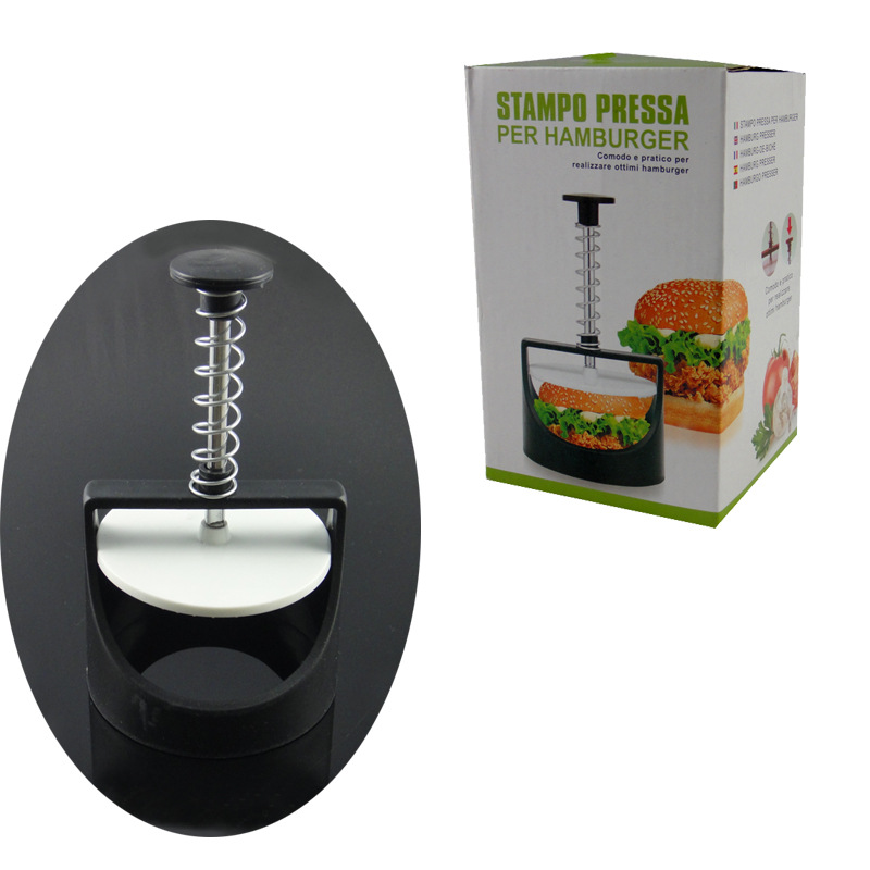1 ud. de forma redonda prensa carne de hamburguesa carne parrilla hamburguesa prensa de hamburguesa molde para hacer hamburguesas ELB 514