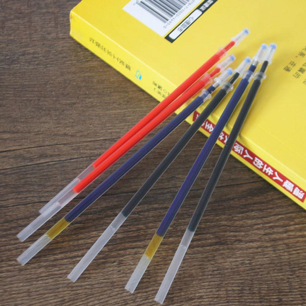 100pc/set 0.5mm Gel Pen Refill Office Signature Rods Blue School Handles Writing Stationery Ink Needle Red Office Black Sup A8M4