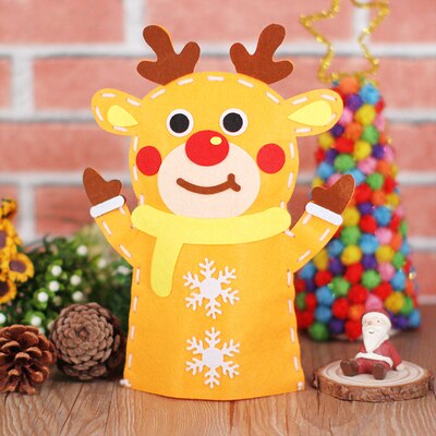 8 Stks/partij. Diy Vilt Xmas Kerstman Sneeuwpop Elanden Handpoppen Ambachten Kits Stof Handgemaakte Vroeg Leren Educatief Kleuterschool: 8PCS elk