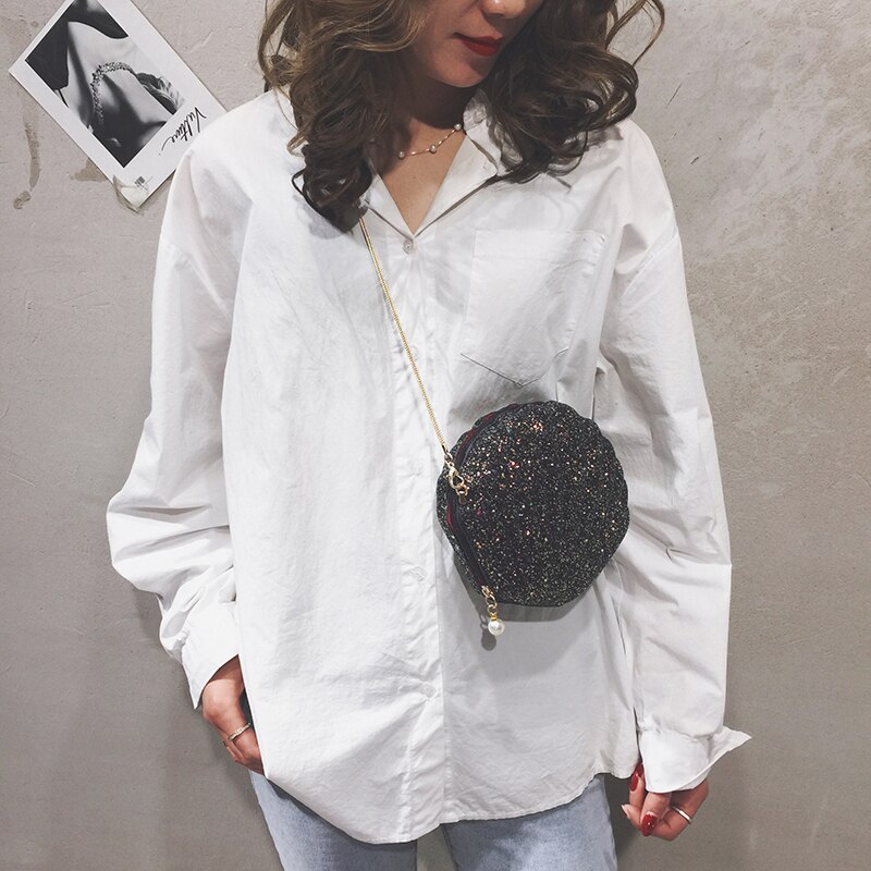 Pailletten Dazzling Shell Vorm Party Ladies Mini Purse Chain Crossbody Messenger Bag Handtas Schoudertas Vrouwelijke Bolsa