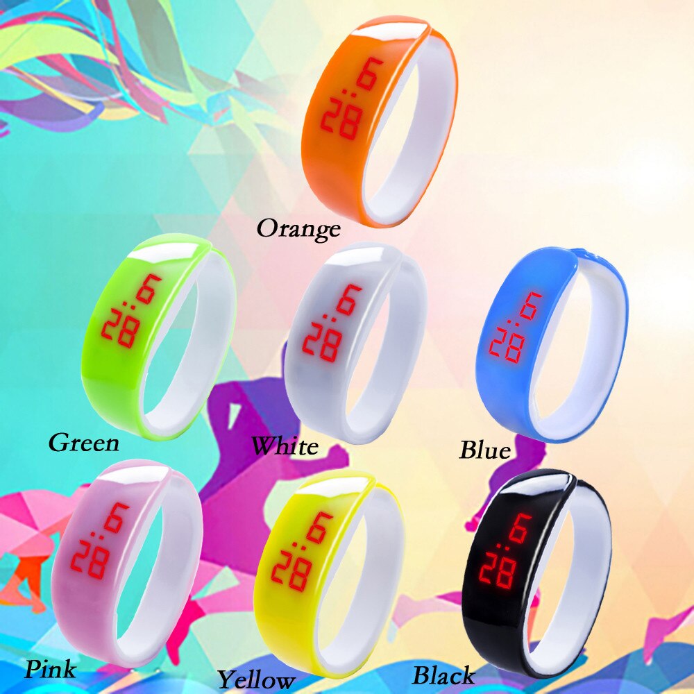 LED affichage Bracelet montre fille montre hommes dauphin enfants Sport montre dames montre Bracelet Relogio Feminino numérique * A