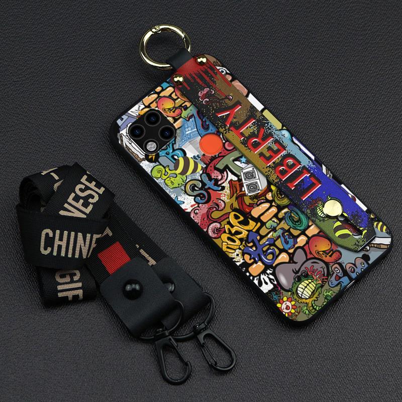 Anti-dust Shockproof Phone Case For Xiaomi Redmi 9C Dirt-resistant For Woman Wrist Strap: picture 2