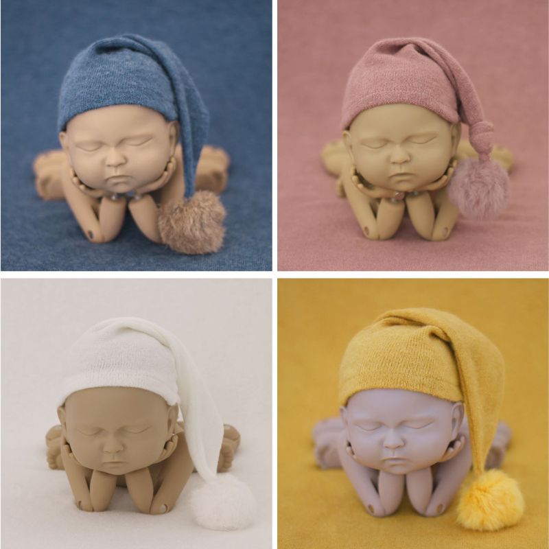 Nyfödd fotografering rekvisita hatt mössa propshoot för fotografering födda baby pojkar flickor tillbehör