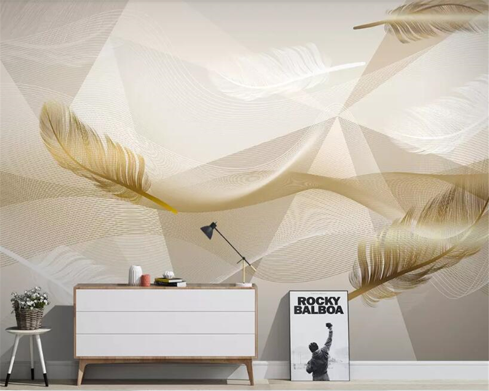 Beibehang behang voor kinderkamer Vinyl wallCustom sticker behang moderne geometrische behang abstracte lijn tv achtergrond muur