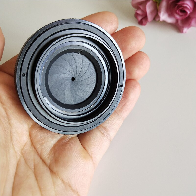 1.5mm-25mm Zoom Microscoop Amplifying Verstelbare Metalen Iris Diafragma Diafragma Condensor Camera lens Adapter M42 x1mm