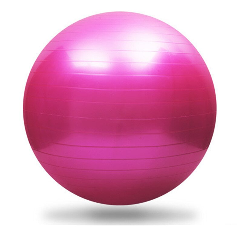 Bola de pvc para exercícios, 25cm, fitness, bola de ioga reforçada, à prova de explosão, equipamento de exercício, bola de equilíbrio, treinamento em casa, academia: Pink