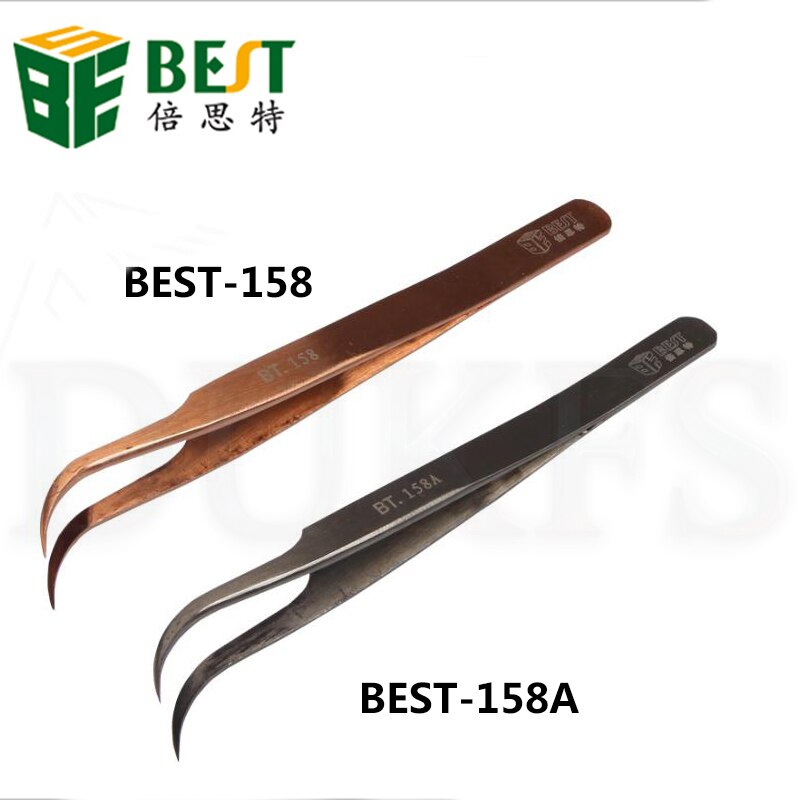 Beste Rvs Antistatische Anti-Acid Niet Magnetische Buigen Pincet Sharp Tip Ic Extractor Beste-158 BEST-158A