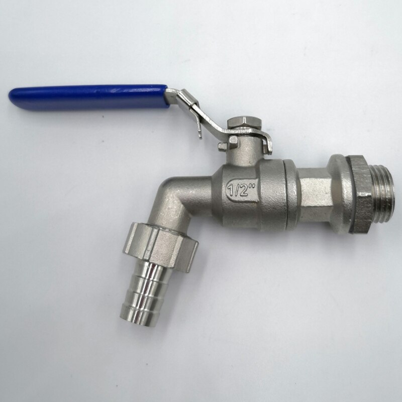 Stainless Steel Hose 1/2 Inch Faucet Tap Ball Valve Weldless Bulkhead Npt Barb Bar Kitchen Accessories Homebrew Tool