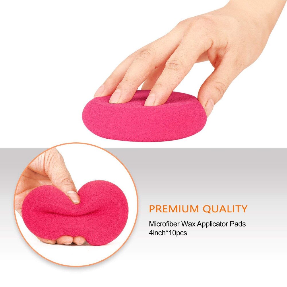 SPTA-tampon de cirage manuel 105mm | Éponge en Polyester Ultra-doux, applicateur de cire pour voiture, éponge Auto-épilation pour appliquer et enlever la cire de voiture