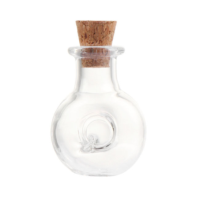Mini frasco de vidro transparente, 50 peças amostra vazia garrafa dos desejos frascos de armazenamento vazio diy pingentes rolha decoração de casa rolha: Style 011