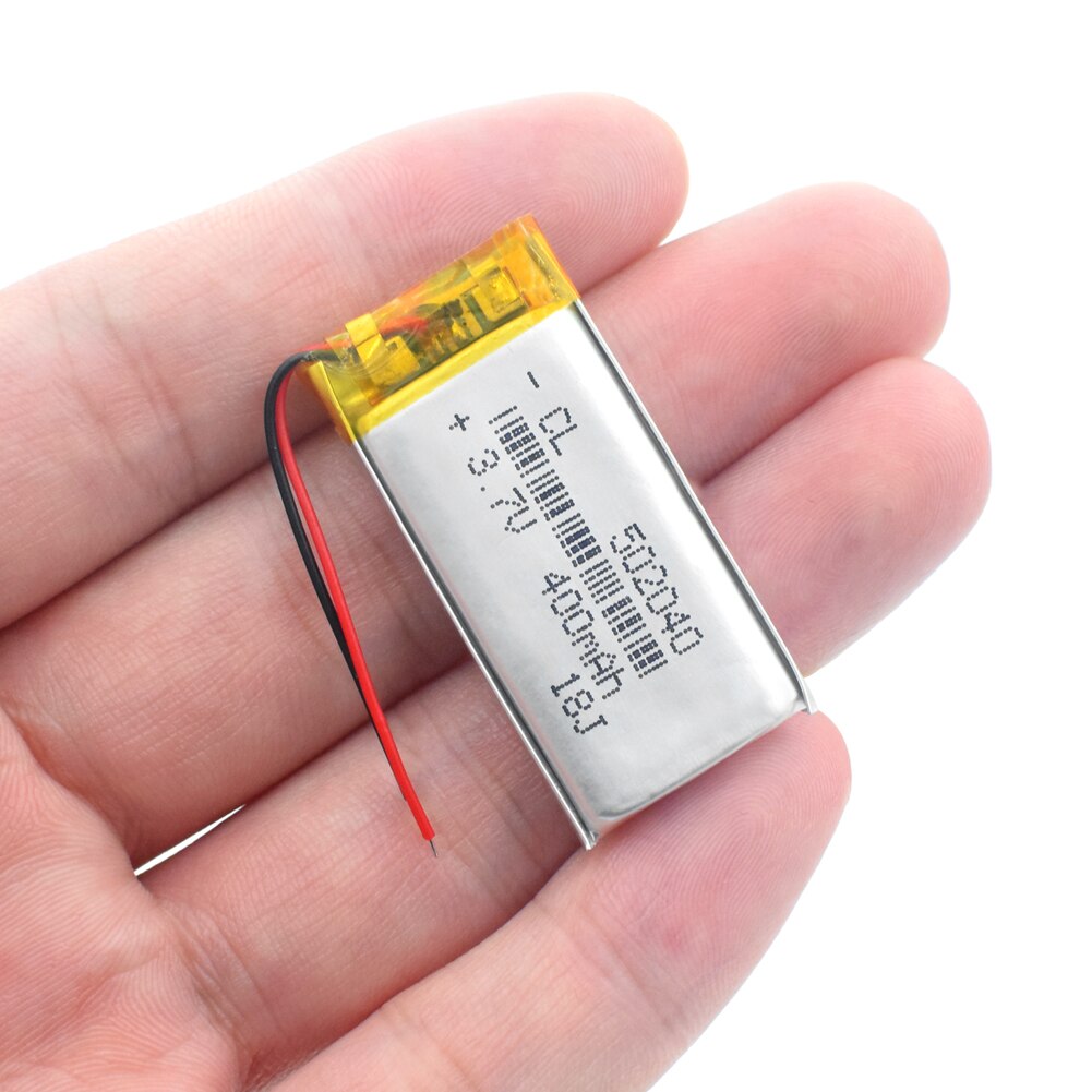 Oppladbare 3.7 v litiumpolymerbatterier 502040 400 mah med kretskort til  mp3 mp4 mp5 gps psp e-bok elektrisk leketøy-ledet lys