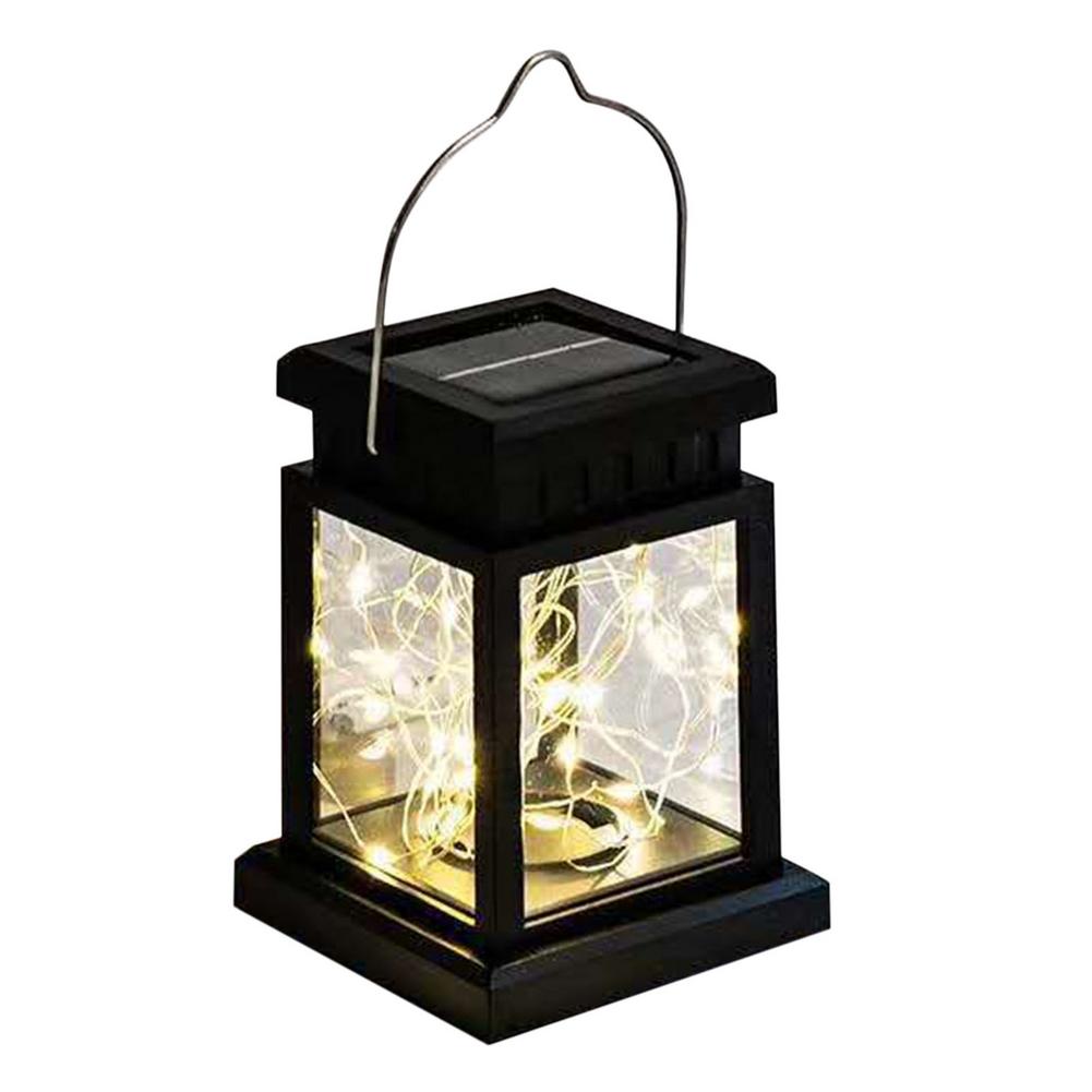 Garden Solar Retro Lanterns Light Outdoor Hanging Candle Lamps Decoration Waterproof Garden Yard Lawn Landscaping Floor Lights: B