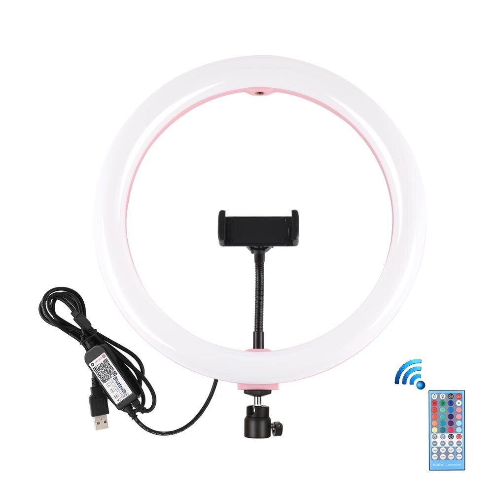 Puluz 11.8 "30 Cm Rgb Dimbare Led Dual Kleurtemperatuur Led Gebogen Diffuse Licht Ring Vlogging Selfie Fotografie Video licht