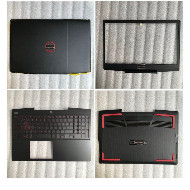 For Dell G3 3590 black screen back cover screen frame red letter keyboard upper Top lower cover bottom shell laptop shell
