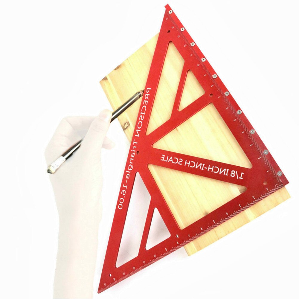 Aluminum Rafter Square Carpenter Inch Speed Square Ruler Woodworking Triangle Marking Gauge Framing Square Layout Tool