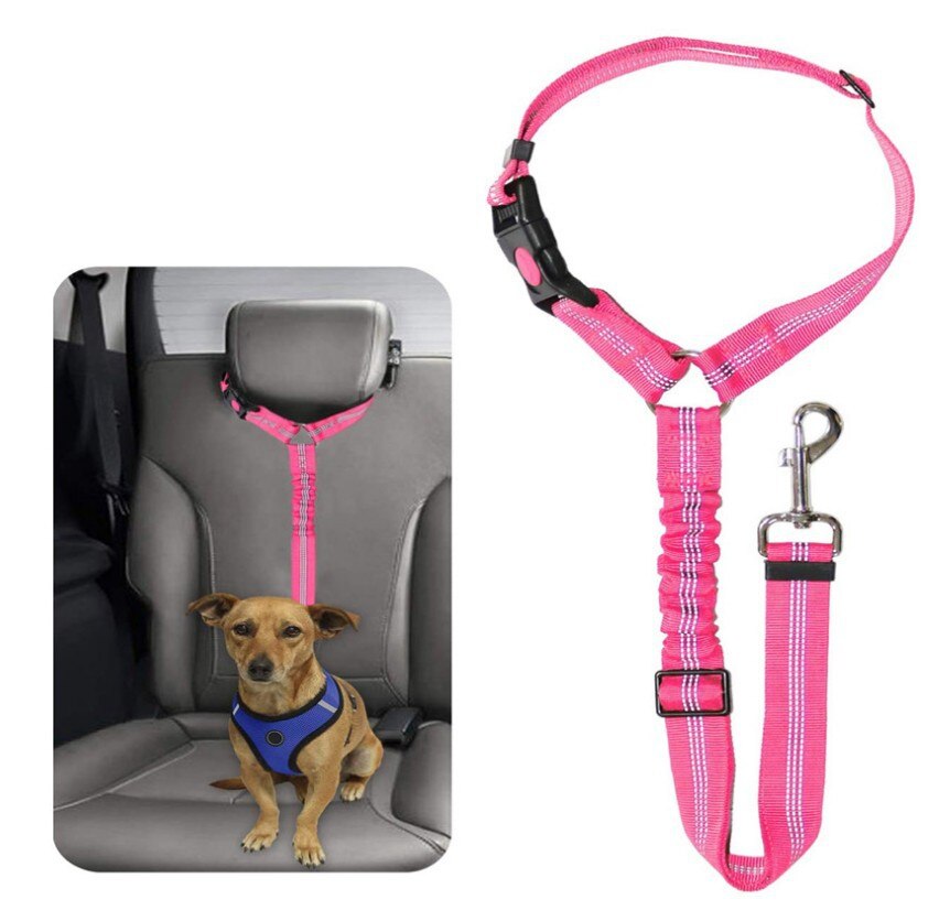 Dog Harness Seat Belt Pet Auto Veiligheidsgordel Verstelbare Puppy Veiligheid Seat Belt Reflecterende Elastische Bungee Sluit Harnas Hond: 04