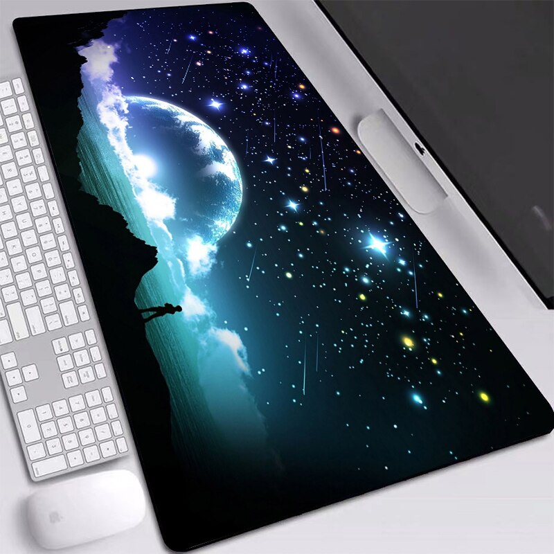 Espaço gaming mouse pad grande casa personalizado mousepad gamer escritório borracha natural xxl mouse tapete de teclado de mesa xxl mouse pads