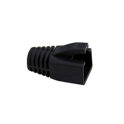 RJ45 Cat7 Caps Cat6a Network Ethernet Cable Connector Cat 7 Plug Protective Multicolour Boots Sheath Color Bush OD 8.5mm: black / 0.2M
