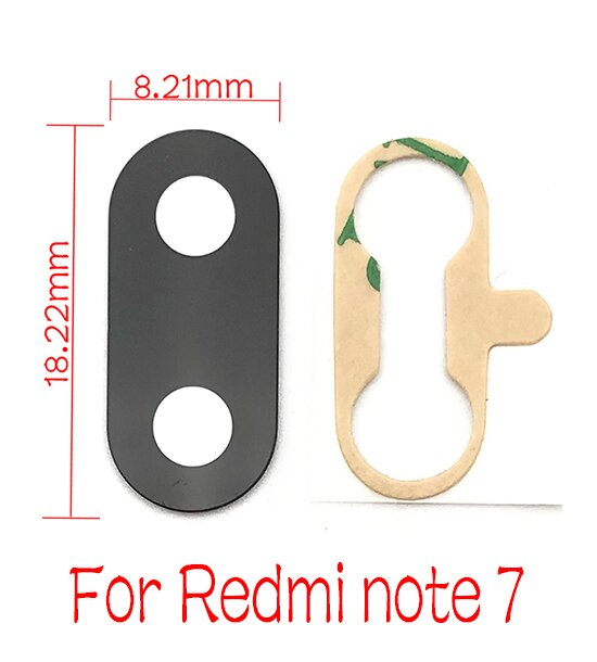 For Xiaomi Redmi Note 7 6 5 5A 6A Pro PLus S2Rear Back Camera Glass Lens Cover with Glue Sticker: Redmi Note 7