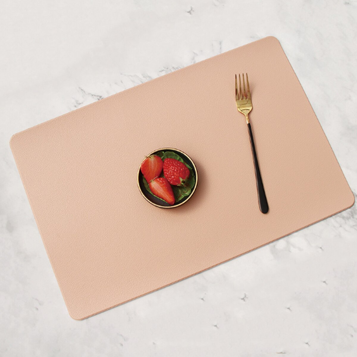 Placemat Leather Table Mats Heat Resistant Wipeable Waterproof Washable Kitchen Dining Patio Table Placemats Outdoor 30x45cm: Pink