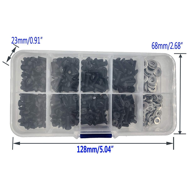 340PCS RC Screws Kit Repair Tool M3 Flat Head/Round Head &amp; M3 M4 Flat Washers for Traxxas Tamiya SCX10 HPI RC Car Parts
