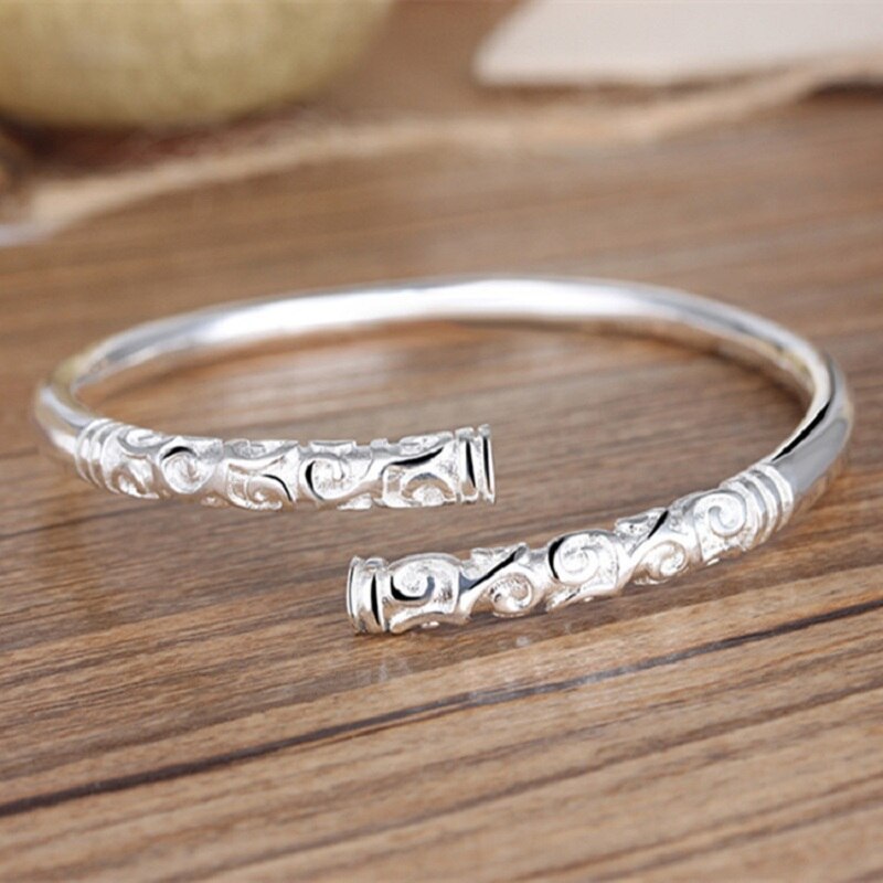 Handgemaakte Mannen Sieraden Thaise Vintage Vrouwen Bangle Armband Open Manchet Open Manchet Armband