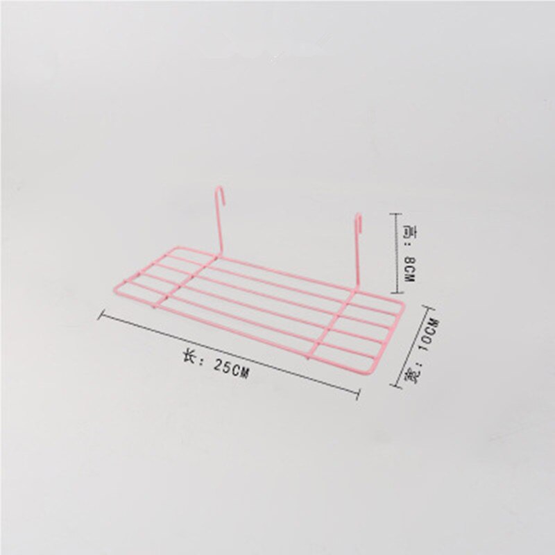 Thuis Wanddecoratie Ins Ijzeren Rooster Decor Frame Opknoping Rack Muur Display Art Opbergdoos Mand Mesh Plank Rack Holder organizer: Pink Tray