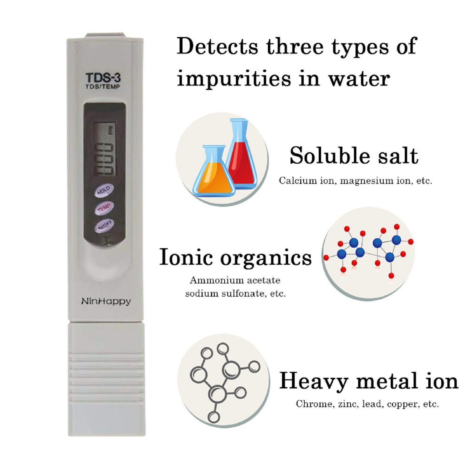 Water Niveau Tester Draagbare Zwembad Analytische Instrumenten Ph Chloor Meter Voor Aquarium N50