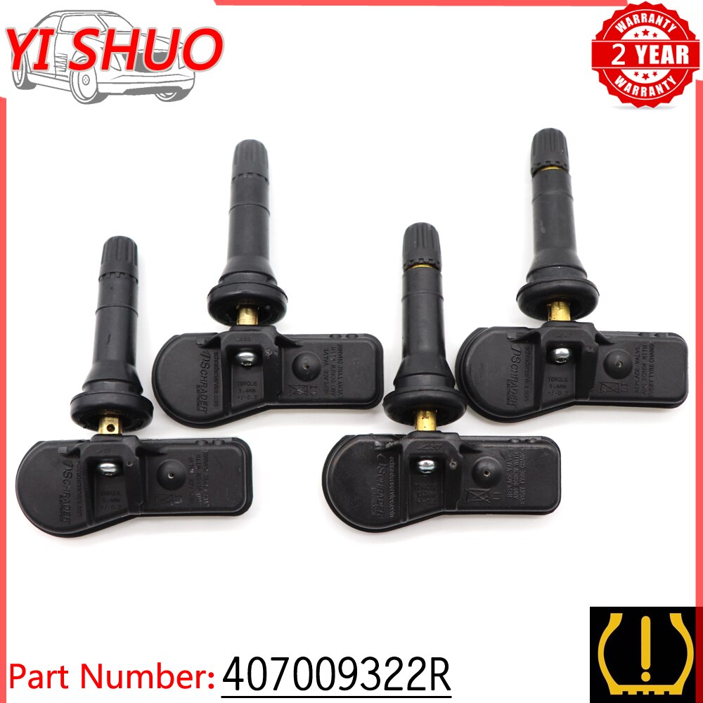 Til renault captur clio van dokker kangoo passager 433 mhz  -2025 407009322r tpms dæktryk overvågningssystem sensor