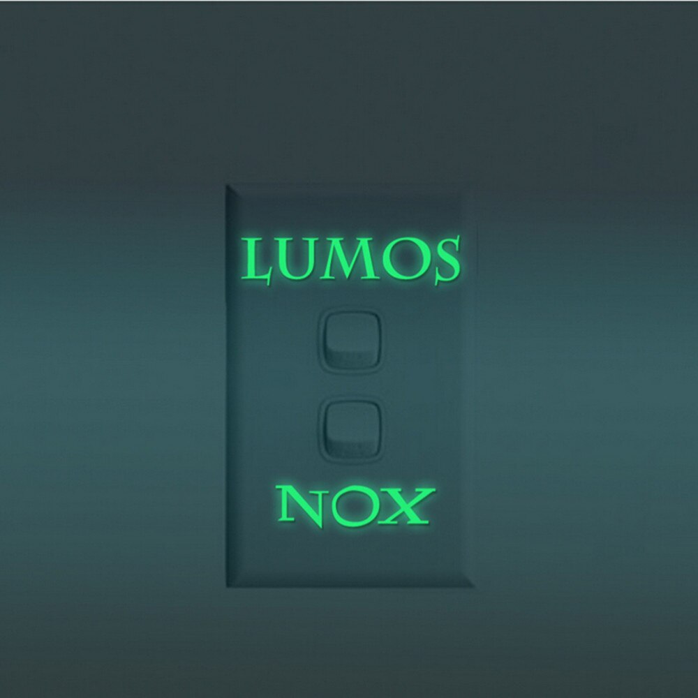 1Pcs Grappige Glow In The Dark Lumos Nox Muur Lichtschakelaar Behang: Default Title