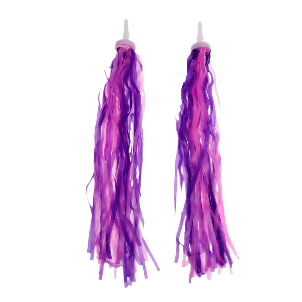 2Pcs Sparkly Tinsel Streamers Bike Bicycle Tricycle Streamers Handlebar Grips Decoration Tassels Kids Girls Boys: D
